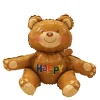 10PCS Cartoon 3D Sitting Brown Bear Aluminum Film Birthday Kids Party Store Showcase Decor