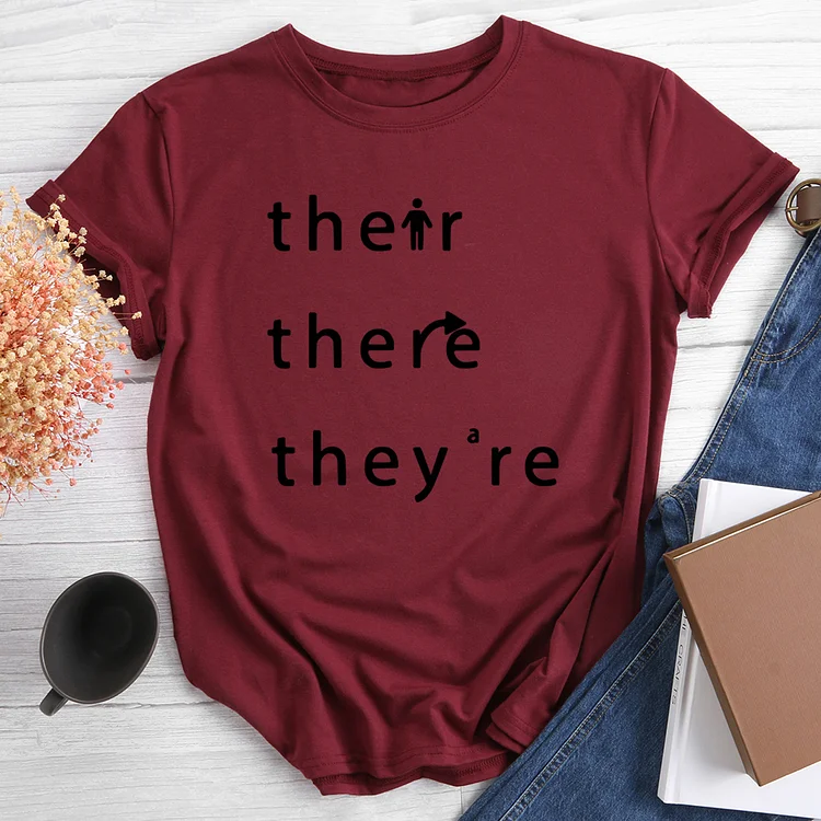 There Their They're  English Teacher T-shirt-014949