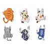 (US Local)6Pcs Acrylic Runaway Cat Diamond Art Refrigerator Magnets Sticker for Beginners