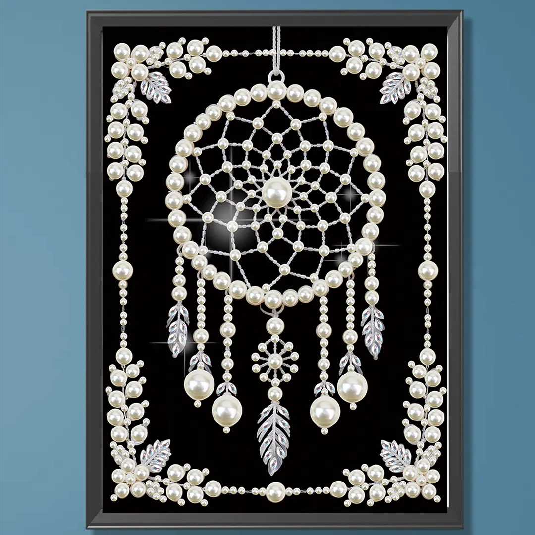 Dreamcatcher Special Shaped DIY Partial Drill Diamond Art Pearl Painting Kit for Adults Beginners Home Decor Art Craft Pearl Diamond Painting 30x40cm