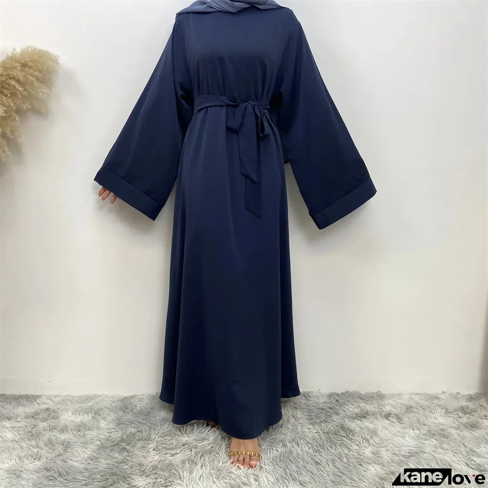 Women's Arabian Polyester Full Sleeve Solid Pattern Casual Abaya