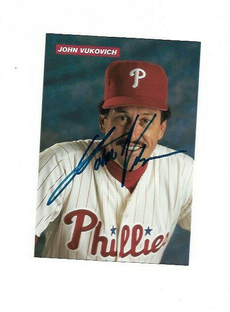 MLB BASEBALL JOHN VUKOVICH HAND SIGNED AUTOGRAPHED 4X6 Photo Poster painting WITH COA