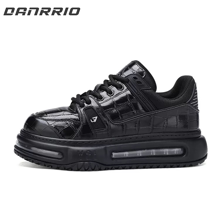 DANRRIO Leather Platform Fashion Casual Skate Shoes | Men's Cowhide Sneakers DANRRIO.COM DANRRIO