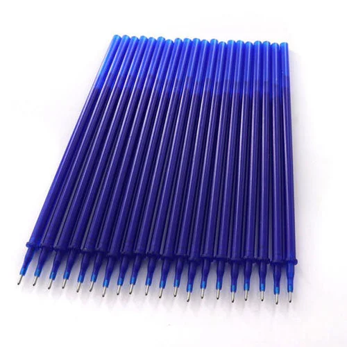 20Pcs/Set Erasable Gel Pen Refill Rod Erasable Pen Refill 0.38mm Blue Black Ink Office School Stationery Writing Tool
