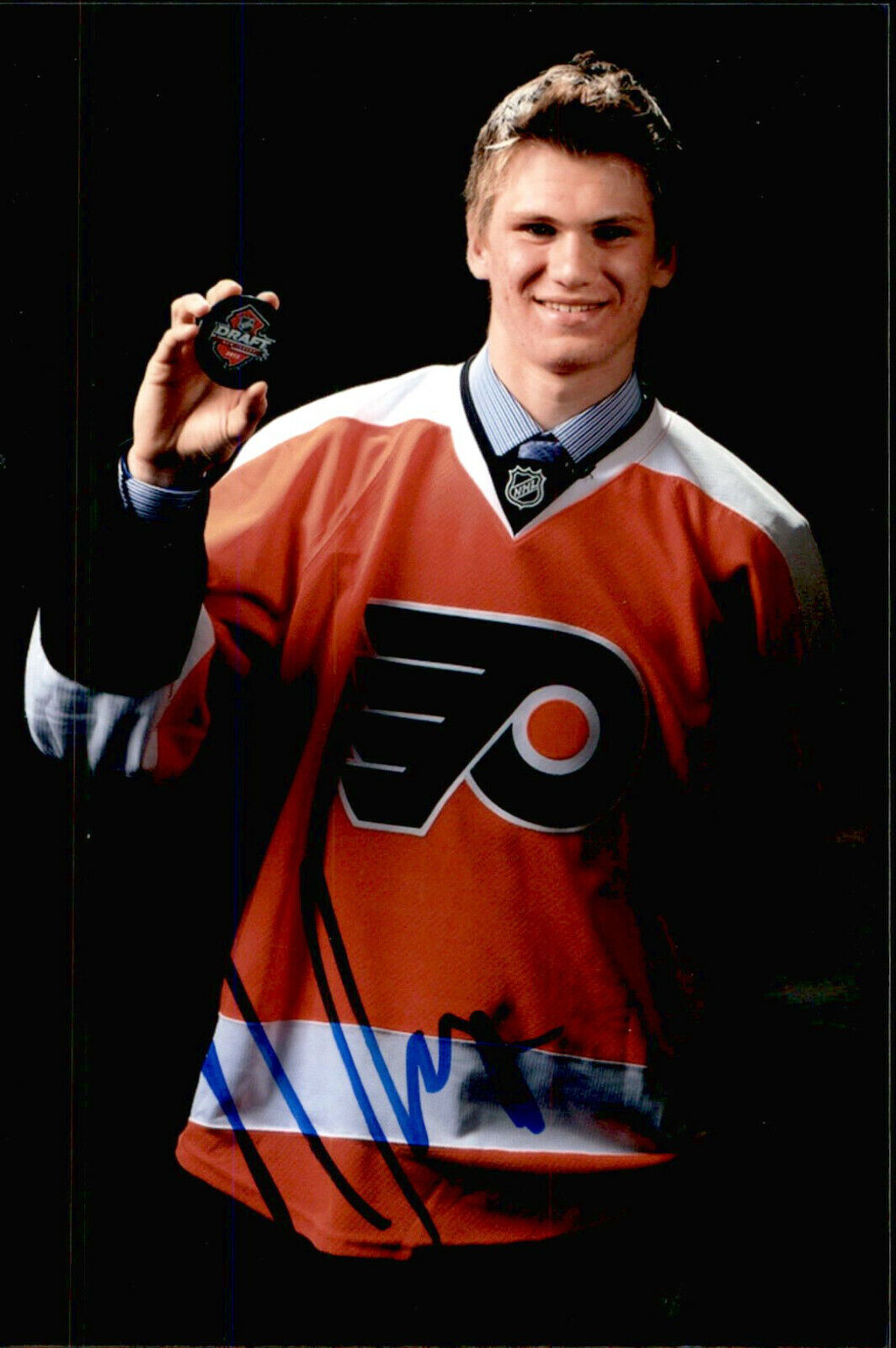 Samuel Morin SIGNED 4x6 Photo Poster painting PHILADELPHIA FLYERS #10