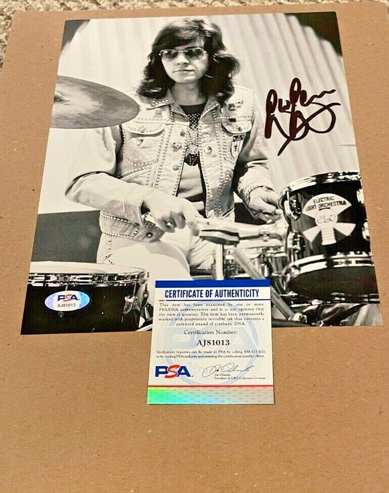 BEV BEVAN SIGNED ELO 8X10 MUSIC Photo Poster painting PSA/DNA CERTIFIED