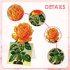 (US Local)6pcs Rose Diamond Painting Greeting Cards Handmade Diamond Art Cards for Adults