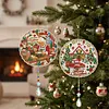 2pcs/set DIY Diamond Painting Double-Sided Suncatcher Hanging Ornament, Crystal Pendant Home Decor Set