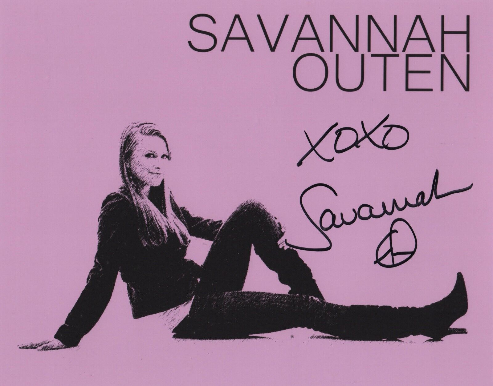 Savannah Outen singer REAL hand SIGNED Photo Poster painting #2 COA Autographed