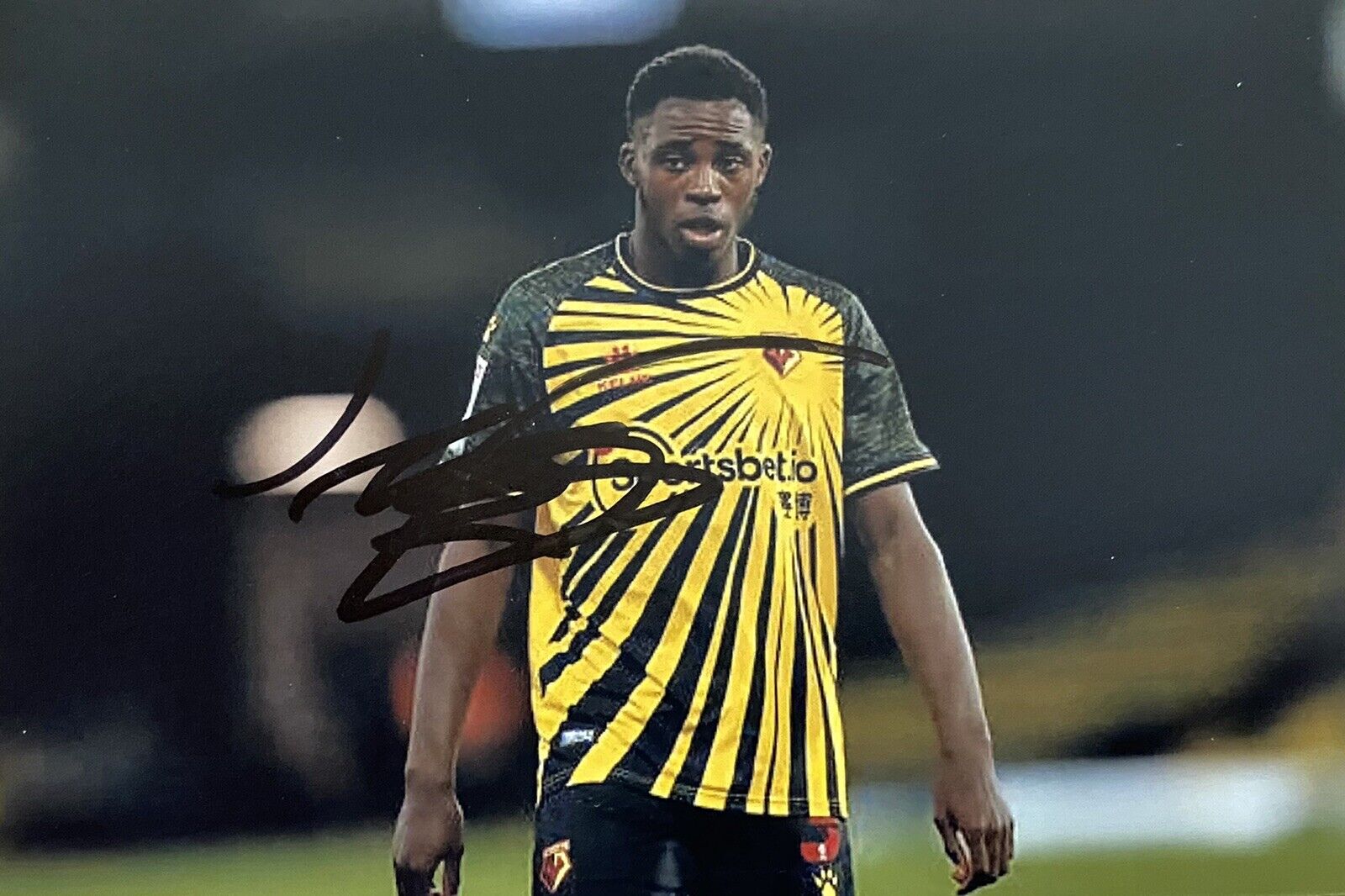 Jeremy Ngakia Genuine Hand Signed Watford 6X4 Photo Poster painting 2