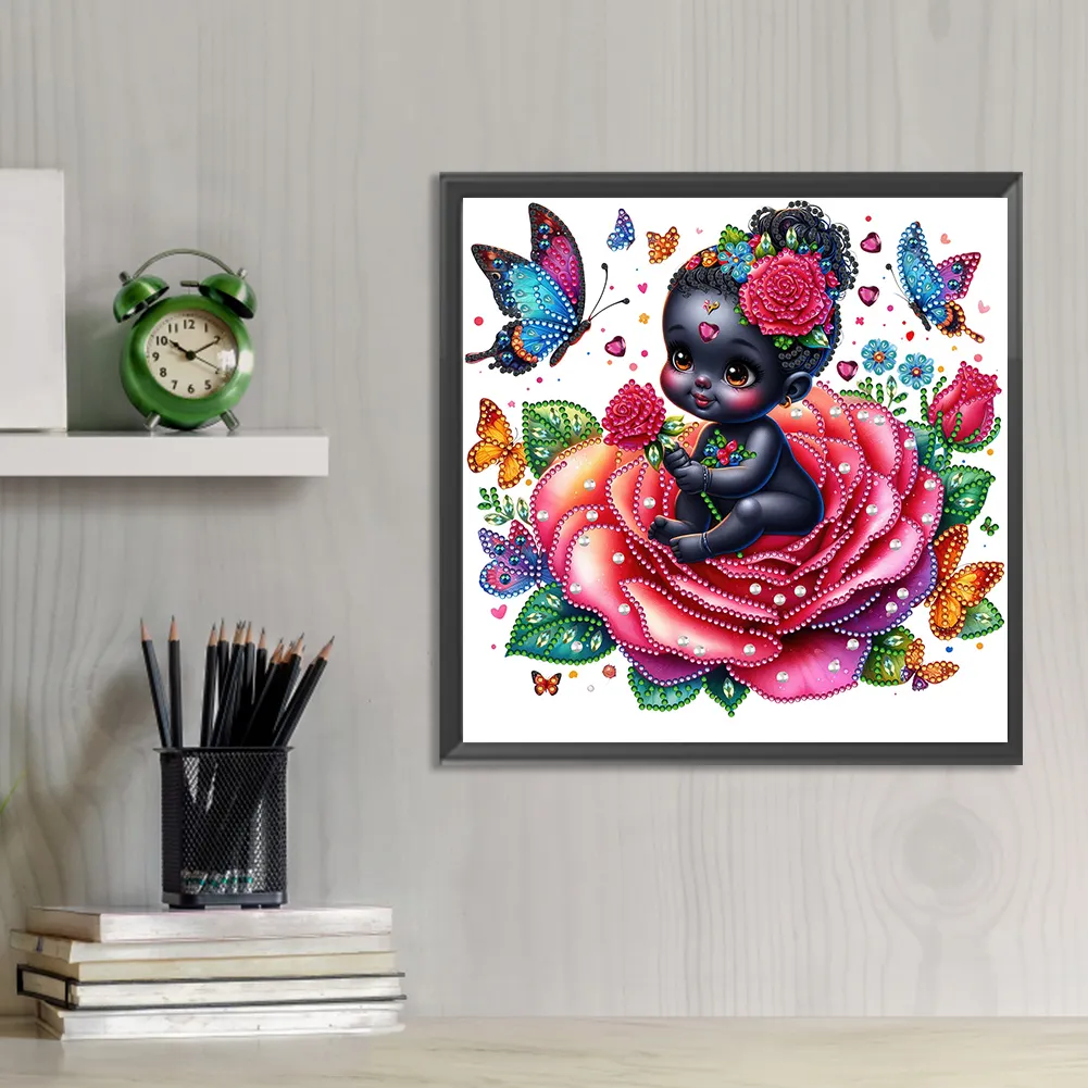 Diamond Painting - Partial Special Shaped Drill - Rose Child(Canvas|30*30cm)
