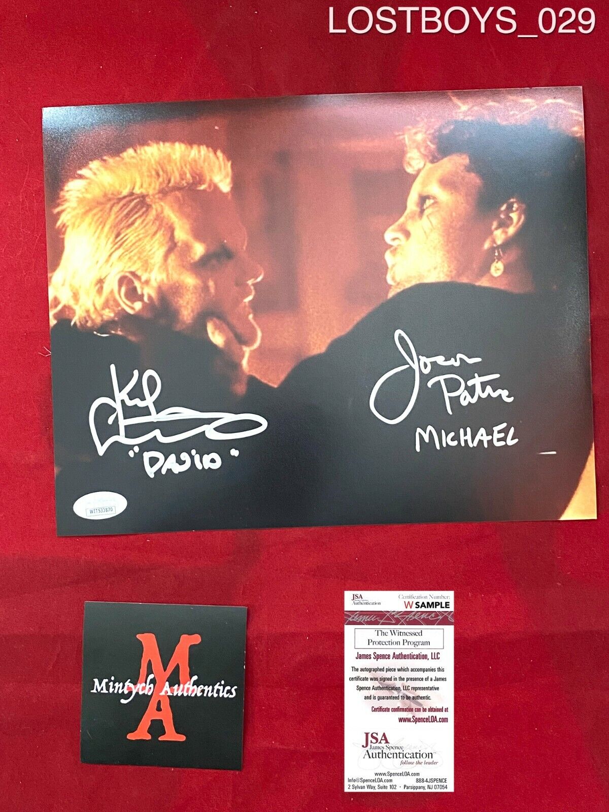 KIEFER SUTHERLAND & JASON PATRIC THE LOST BOYS SIGNED 8x10 Photo Poster painting! JSA COA!