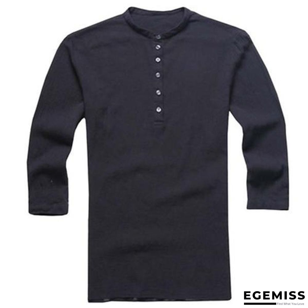 Men Button Solid Cotton Linen Half Sleeve Shirts Linen | EGEMISS