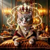 Luxury AB Velvet Diamond Painting Kit - Royal Cat