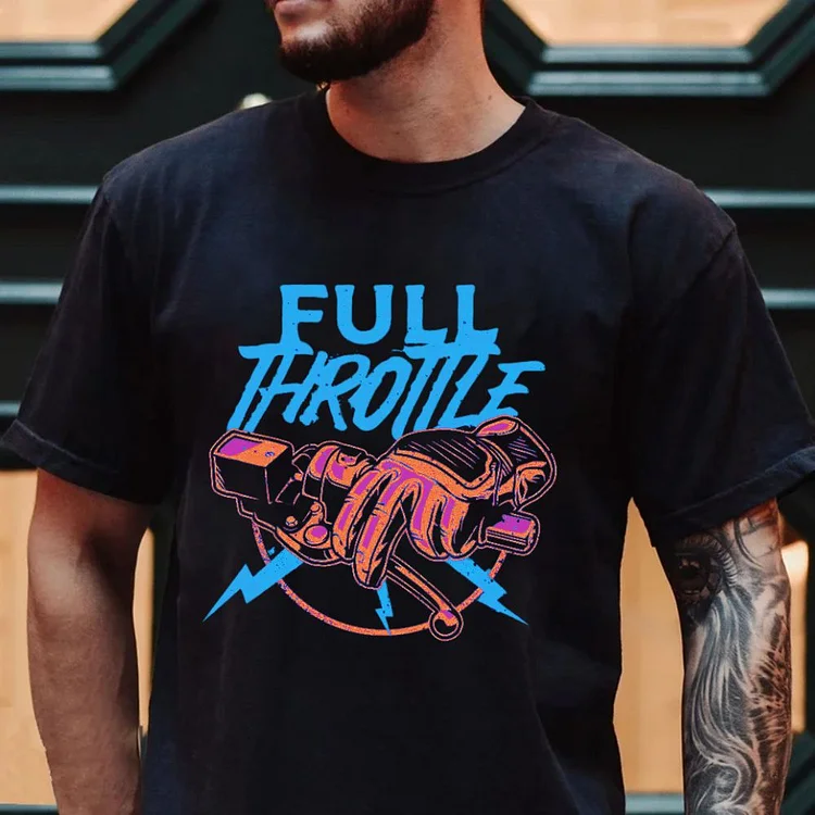 Full Throttle motorcycle enthusiast T-shirt unisex version