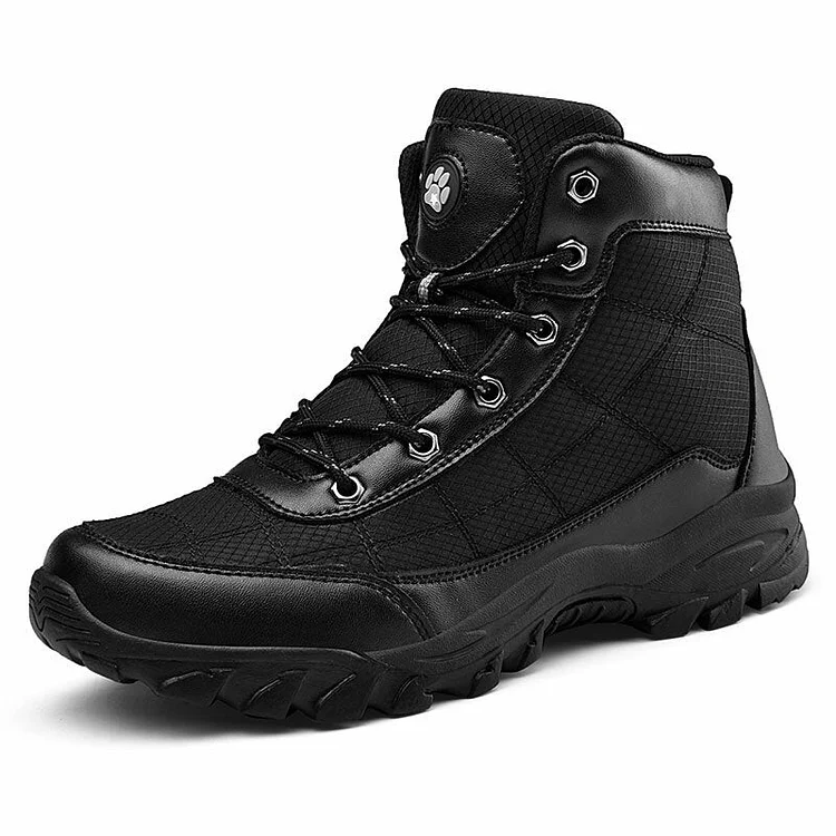 Men Outdoor Slip Resistant Lace Up Hiking Climbing Boots