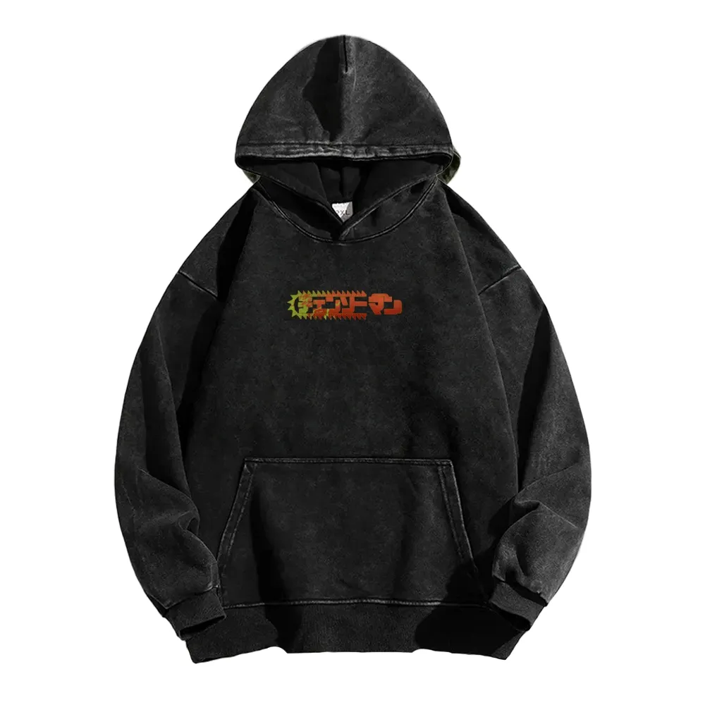 Denji Casual Washed Hoodie | Chainsaw Man