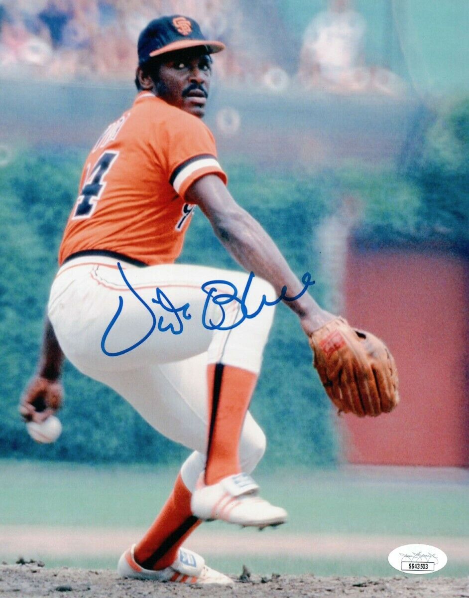 Vida Blue Signed Autograph 8X10 Photo Poster painting San Francisco Giants Pitching JSA SS43503