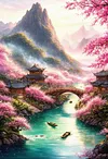 Luxury AB Velvet Diamond Painting Kit - Landscape