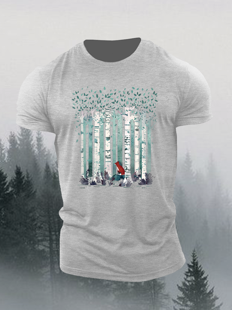 Men's Forest Fox Short-Sleeved Shirt