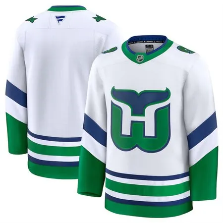 Youth Carolina Hurricanes Blank White 2024-25 Throwback Stitched Hockey Jersey