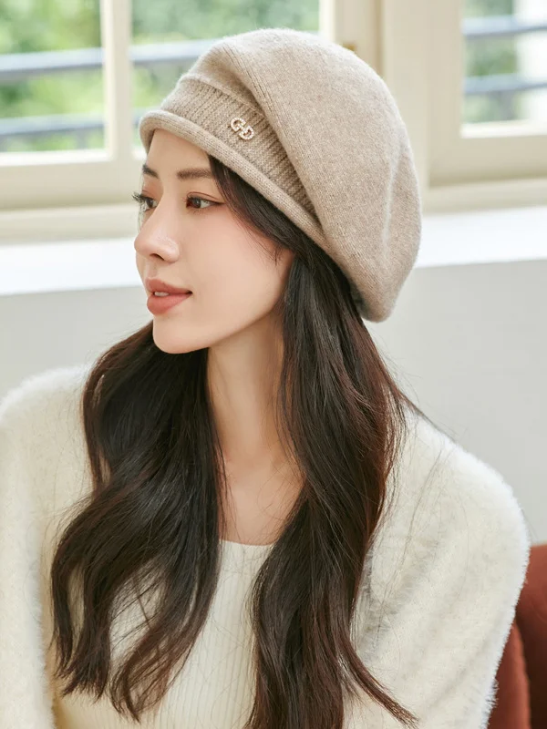 Pleated Knitted Hats Beret Hat