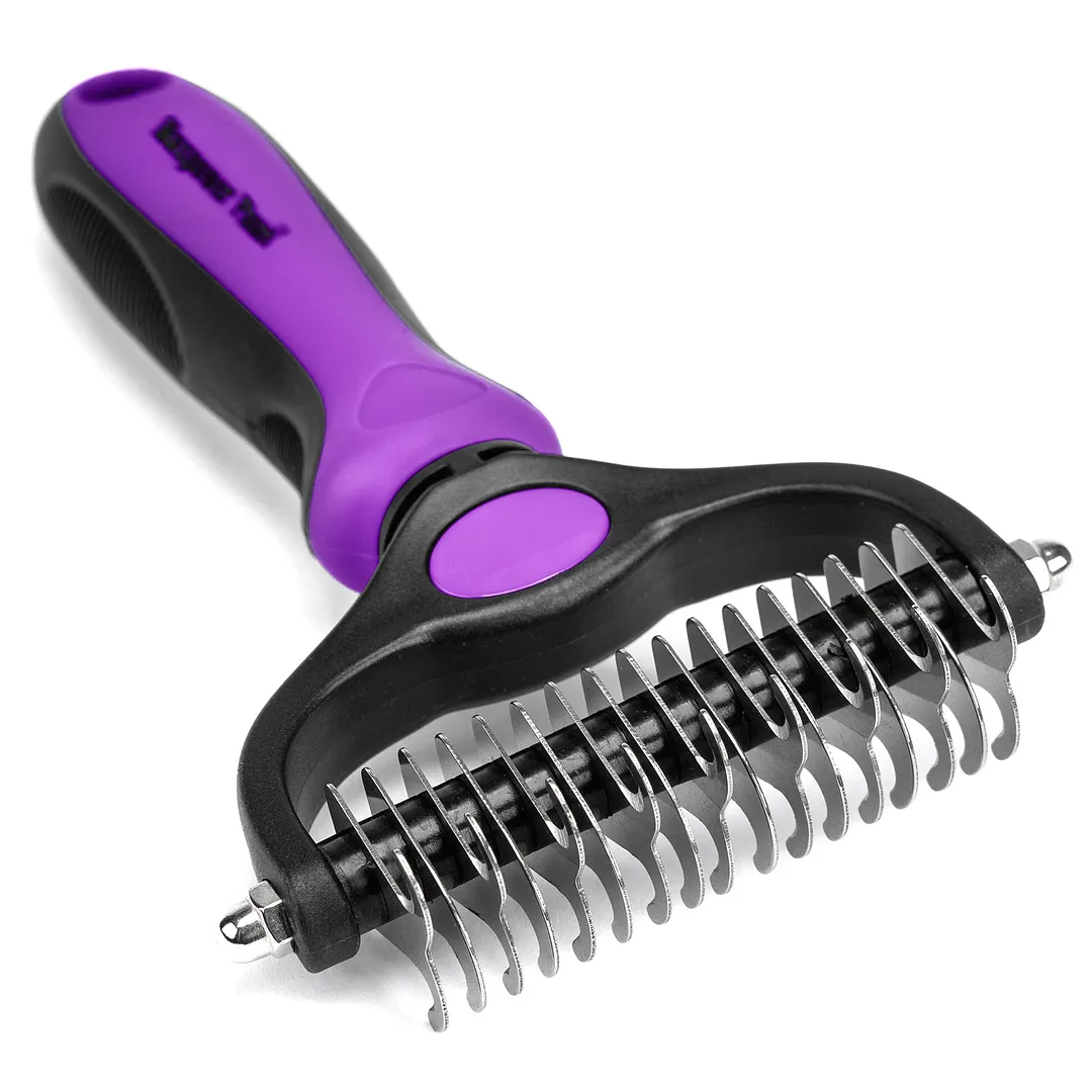  Pet Grooming Double Sided Dematting Undercoat Rake (Big)