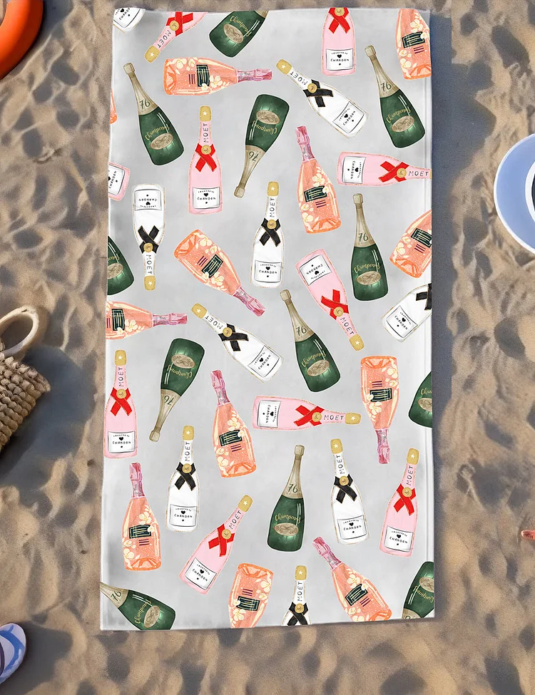 Champagne Lover Beach Towel