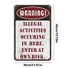 Warning - Vintage Metal Signs(12*16Inch) - Warning