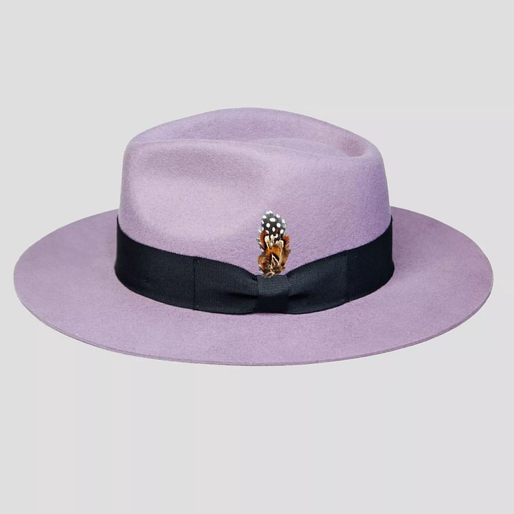 Eerguson Fedora - Lavender+Black[Fast shipping and box packing]