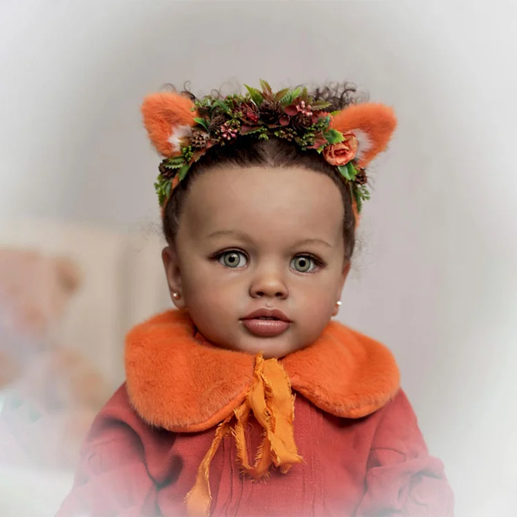 [New Series 2024] 20'' Super Lovely Girl Named Wedsa African American Cloth Body Reborn Baby Doll,Best Kids Gift