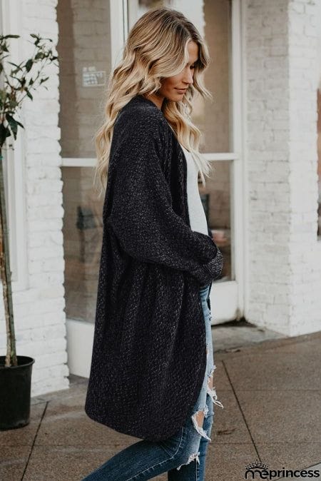 Black Batwing Sleeve Cardigan