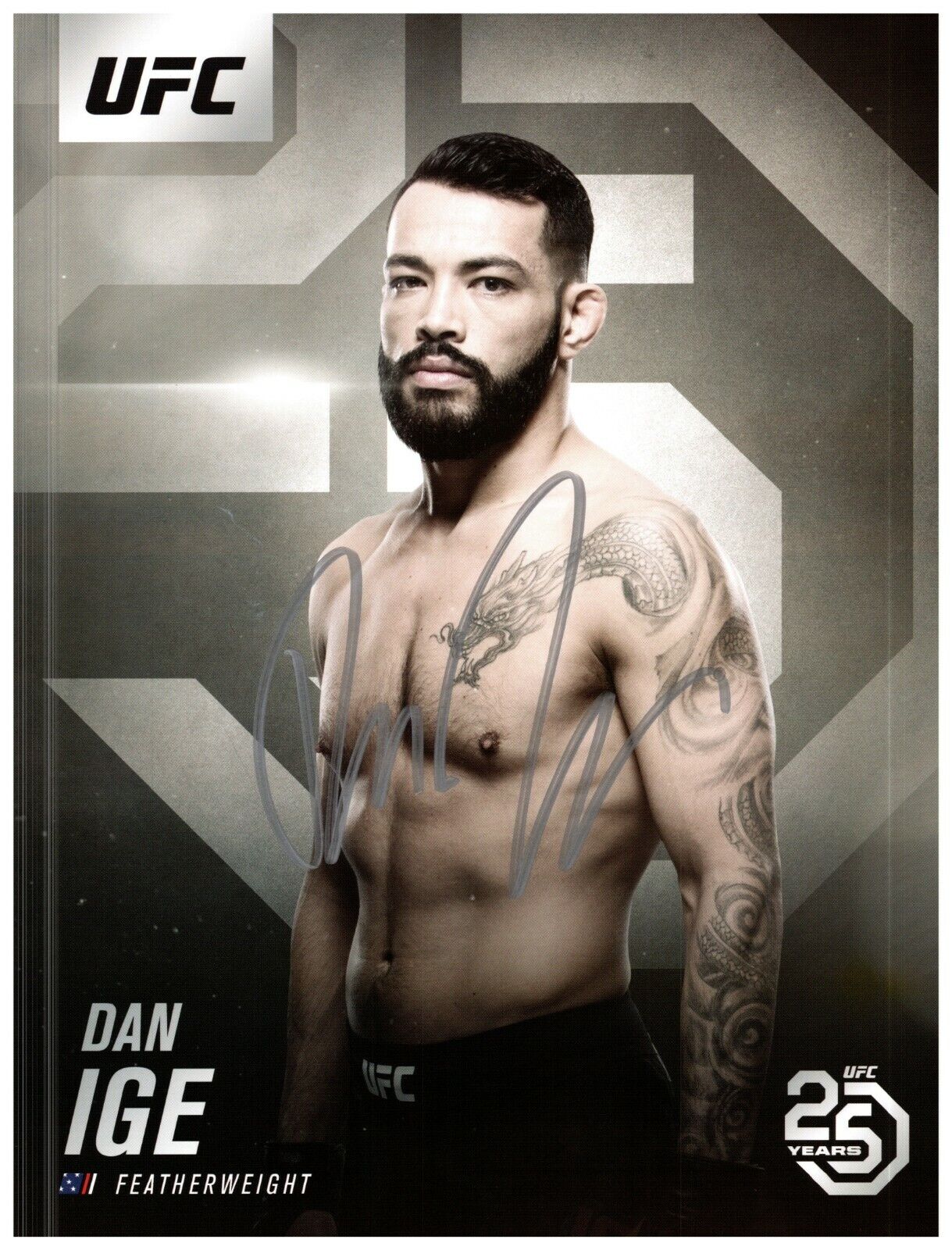 ~~ DAN IGE Authentic Hand-Signed UFC FIGHTER