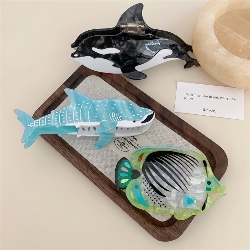 Women’s Minimalist Classic Style Fish Acetic Acid Sheets Hair Claws