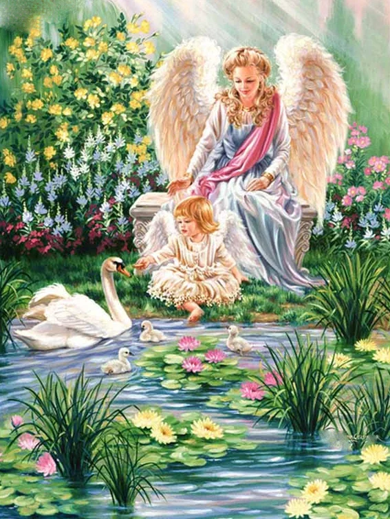 Diamond Painting - Full Round/Square Drill - Angel(30*40 - 50*60cm)