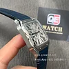 Cartier Santos Large Skeleton WHSA0015 Hand Wind Blue leather strap 40mm Super Clone