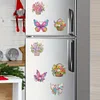 12PCS DIY Diamond Art Refrigerator Sticker for Decor (Flower Basket)