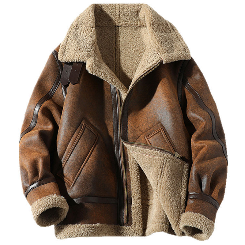 Vintage Plush Thickened Winter Fur Jacket