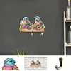 (US Local)Bird DIY Diamond Painting Hanging Hook Wall Hooks No Hole Punching Wall Decor