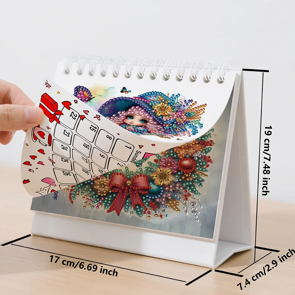5D/DIY Diamond Painting Calendar Kit Partial Drill Diamond Art Paper Calendar