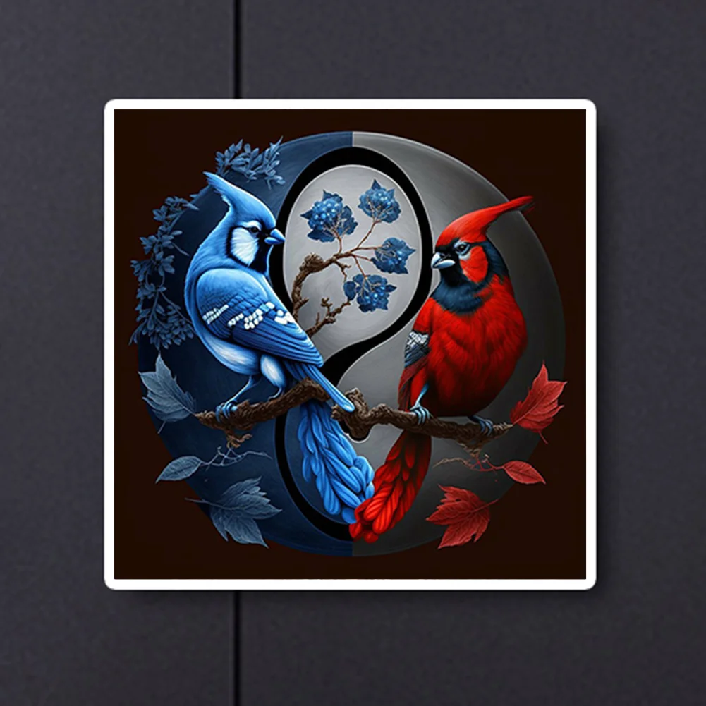 5D DIY Full Round Drill Diamond Painting Yin Yang Symbol Bird Decoration (B6403)