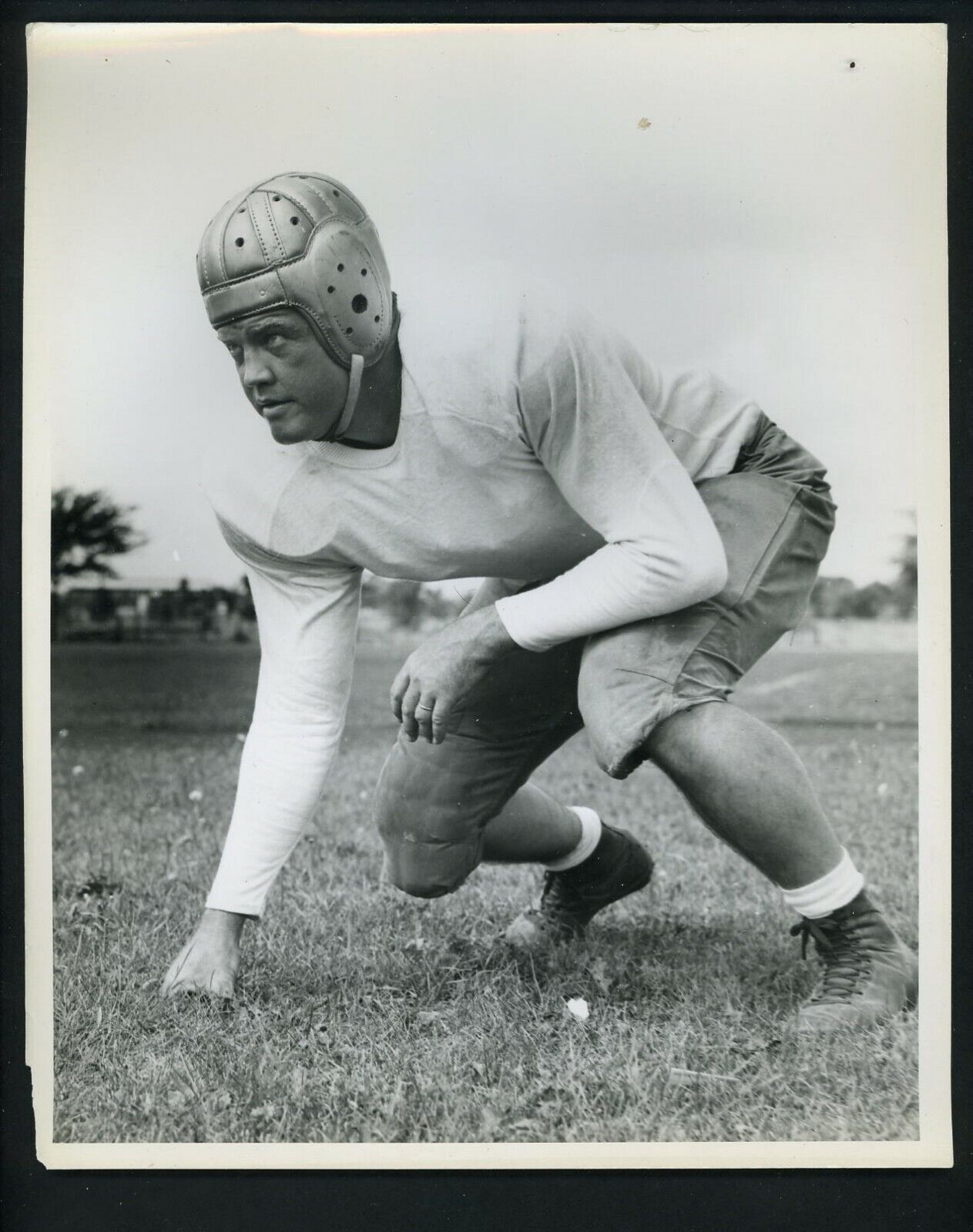 Hal Lahar 1946 Type 1 Press Original Photo Poster painting AAFC Buffalo Bisons