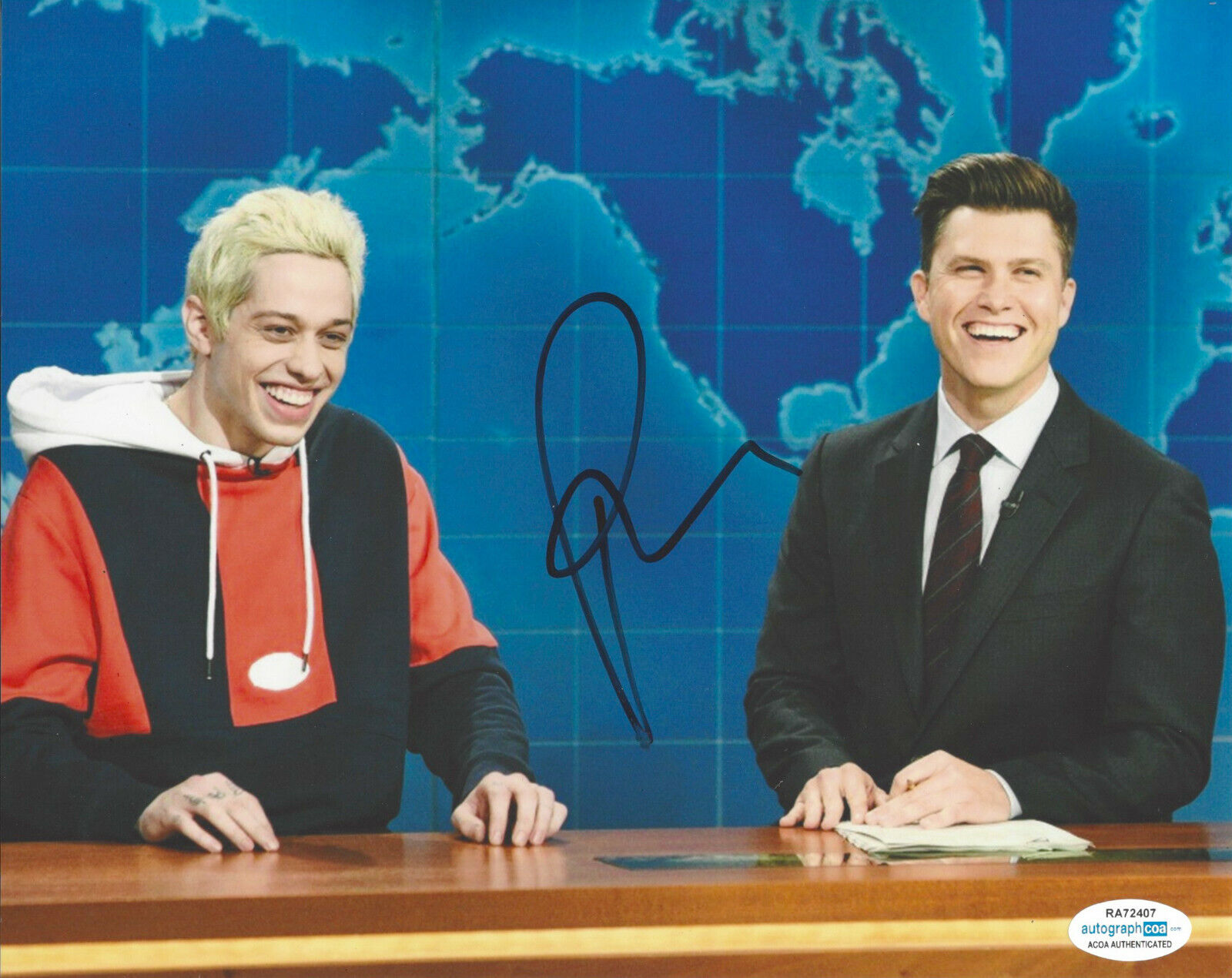 PETE DAVIDSON SATURDAY NIGHT LIVE ACTOR SIGNED 8X10 Photo Poster painting B ACOA SNL COMEDIAN