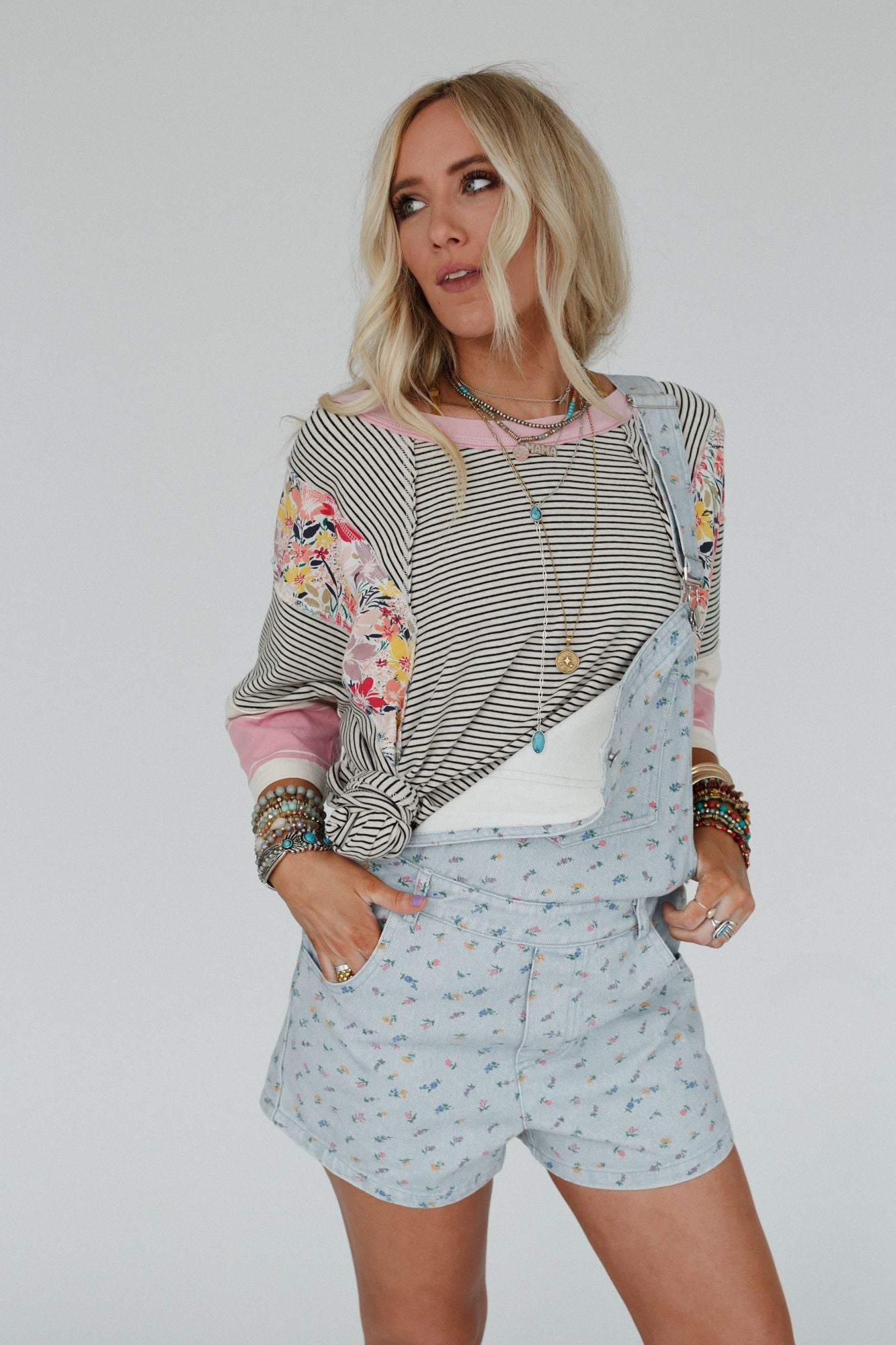 Britt Patchwork Top - Oat