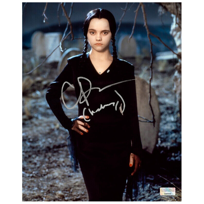 Christina Ricci Autographed The Addams Family Wednesday Addams 8x10 Photo Poster painting