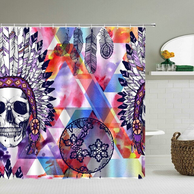 

Shower Curtain – Flowers Sugar Skull-180*180cm, 501 Original