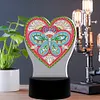 DIY Diamond Painting 7 Color Night Light Lamp Home Decoration Ornament Gift Kit(Heart)