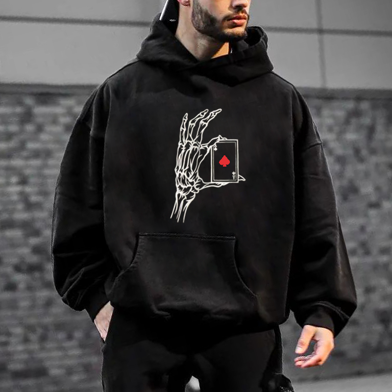 Oversized Street Style Print Men's Casual Sweatshirt、、URBENIE