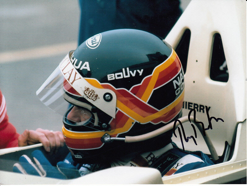 Thierry Boutsen Hand Signed Helmet Photo Poster painting 8x6.