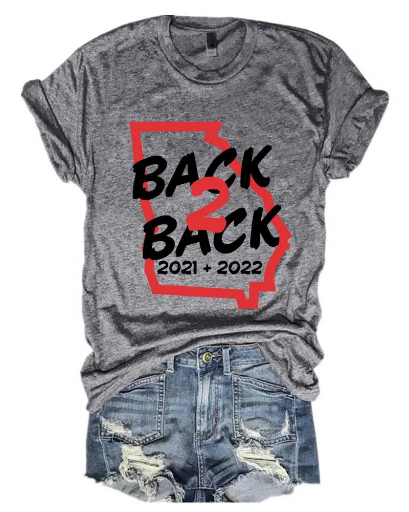 Back to Back Georgia Bulldogs 2021 and 2022 T-Shirt